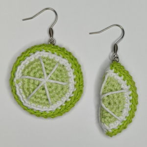 Boucles d'oreilles tranches de citron vert