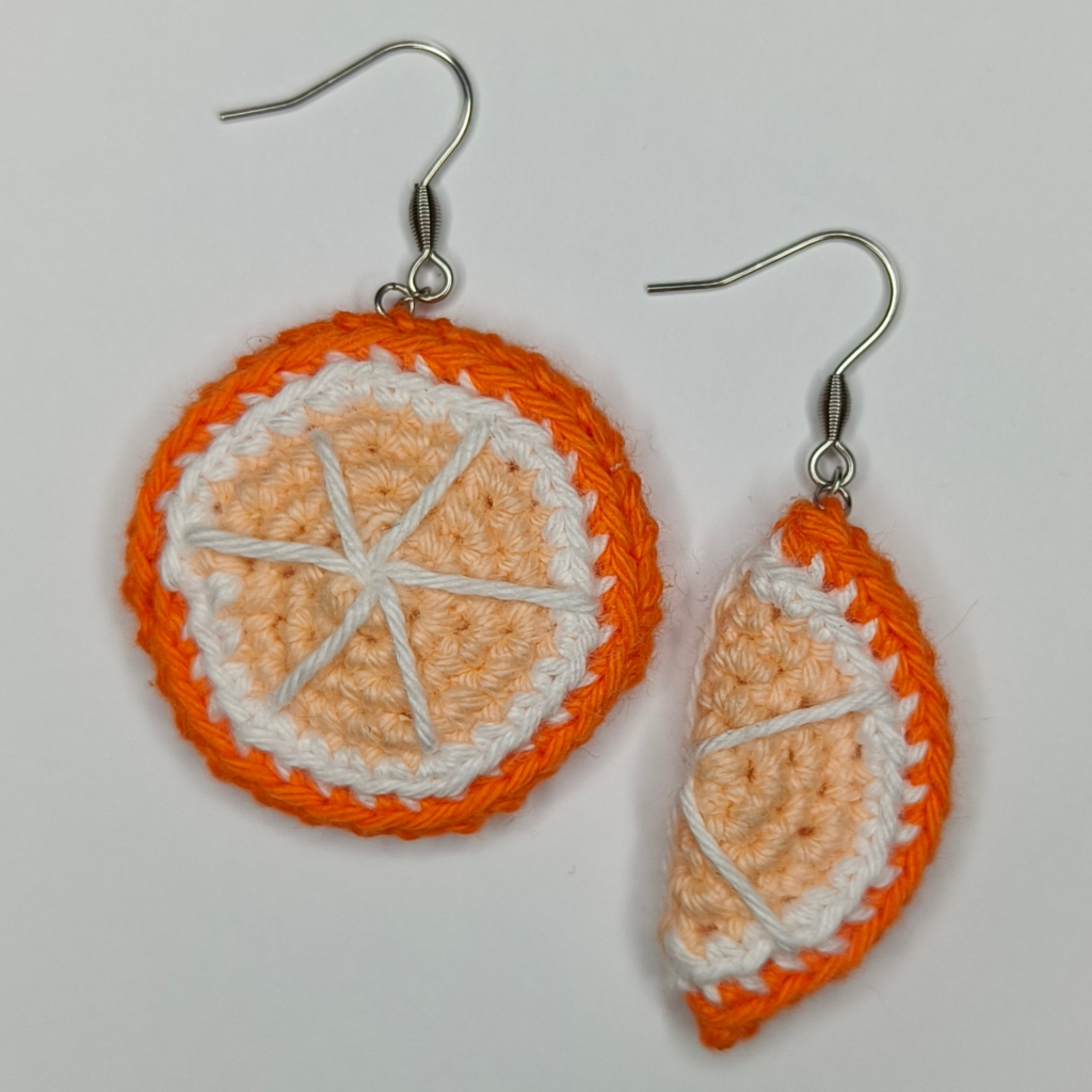 Boucles d'oreilles tranches d'orange
